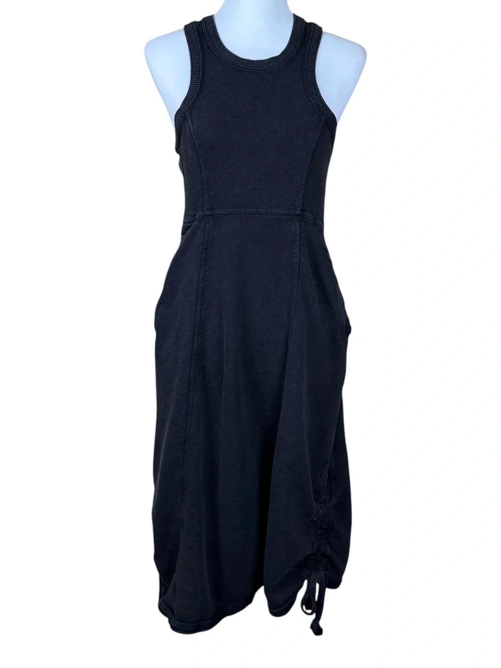 Daily Practice Midi Dress Size XS Black Cotton Racerback Casual Gorpcore Granola